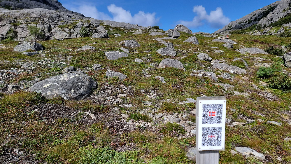 Her kunne man skanne en QR kode og få mer info