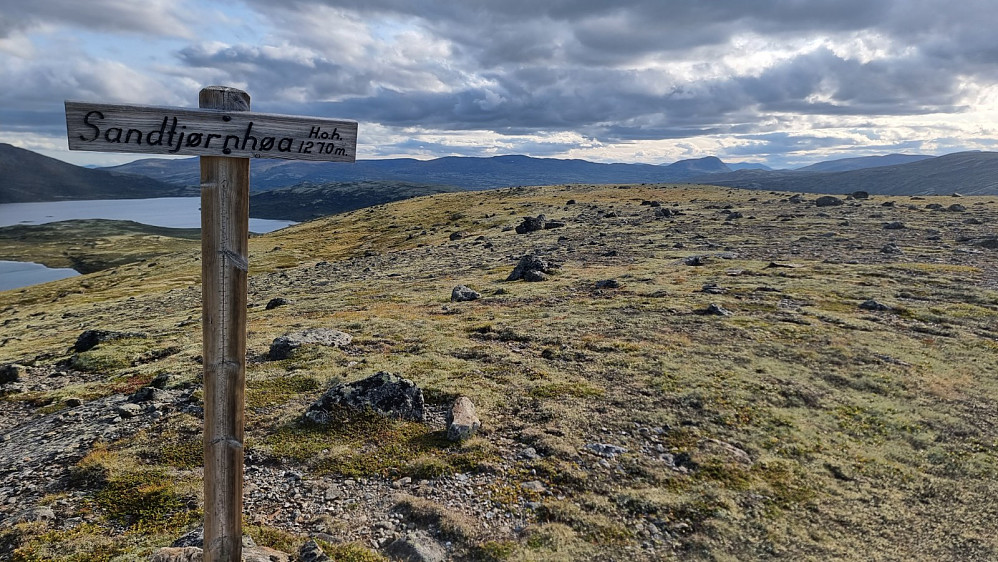 Toppen av Sandtjørnhøa og med Marsjøen bak