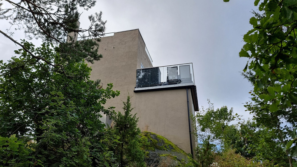 På toppen stod dette huset