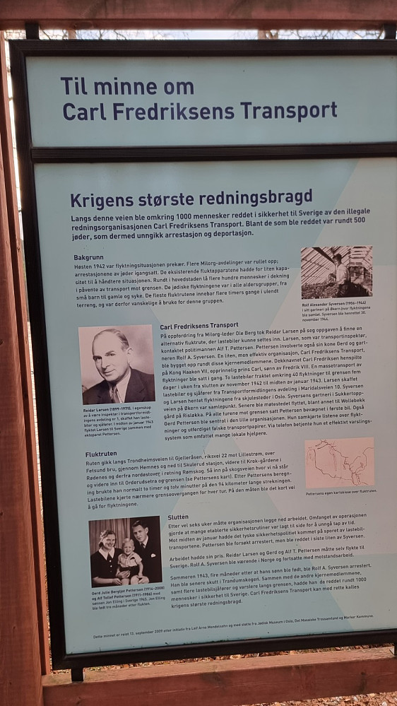 Info om fluktrute til Sverige under krigen