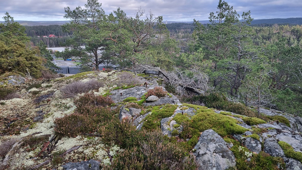 Her var høyeste punkt med en sammenrast markering