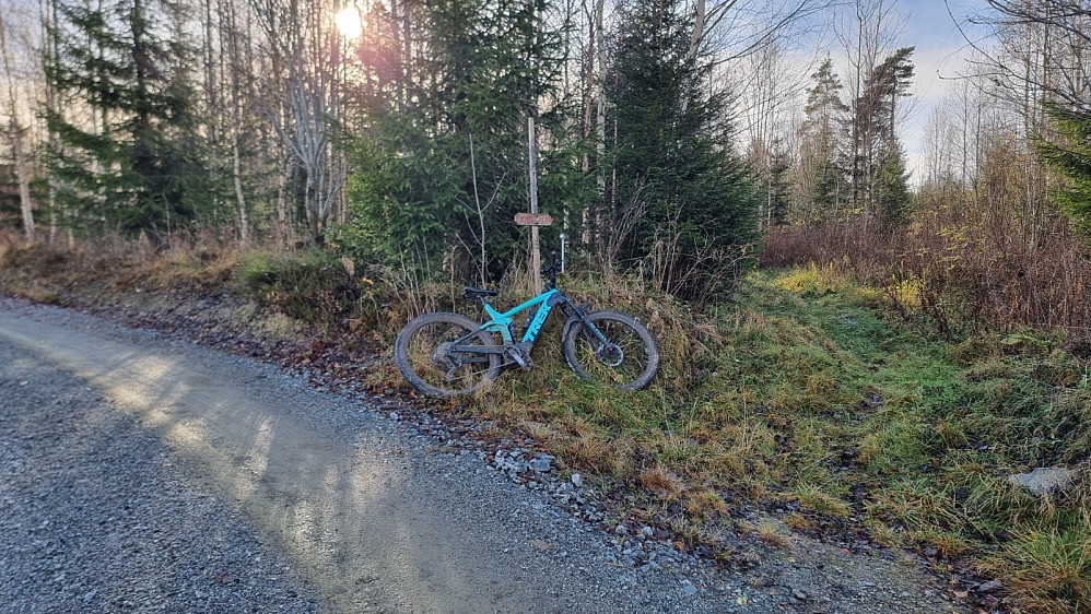 Stistart. Jeg tok sykkelen videre innover