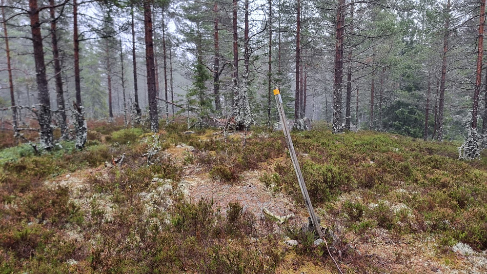 Liten markering på høyeste punkt