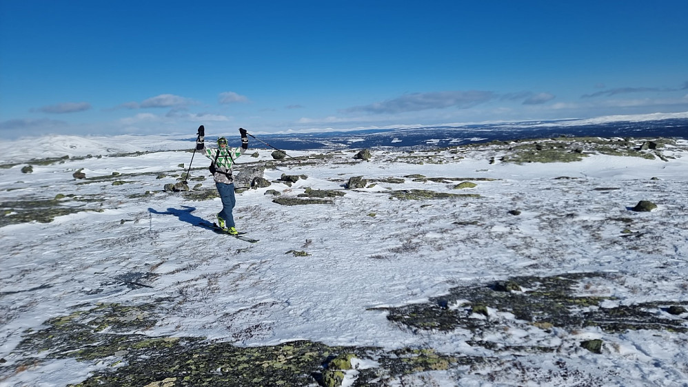 Da var vi oppe på fjellet og fikk vinden i ryggen, så herfra gikk det lett