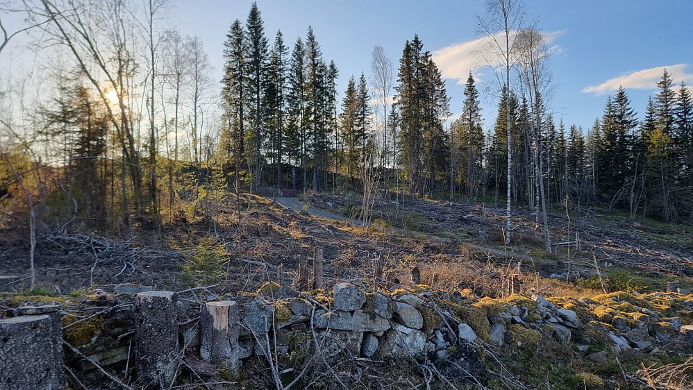 Opp mot Hageringåsen. Det ligger et privat hus på toppen, så jeg syklet opp på gardsplassen og tok en rask retur