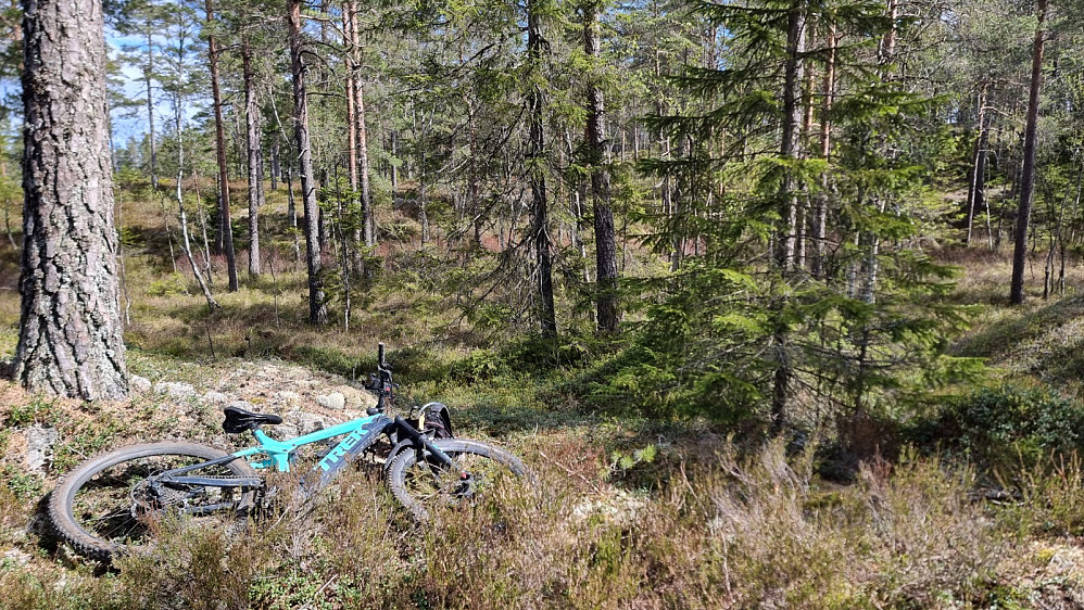 I mangel av sti valgte jeg å legge igjen sykkelen og ta siste biten til fots