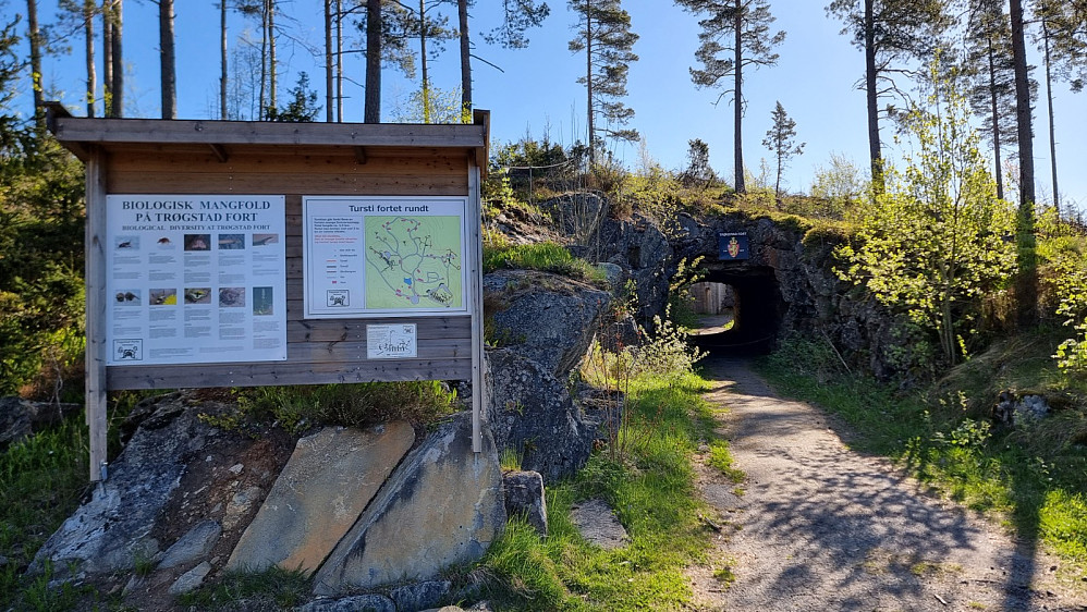 Tunnelen ledet inn i voldgraven som jeg måtte gå i til andre siden av fortet