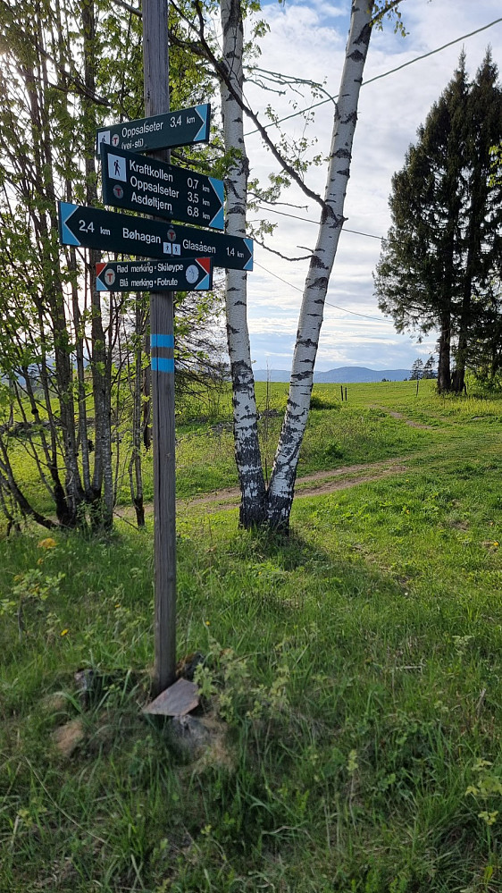 Skilt ved turstart