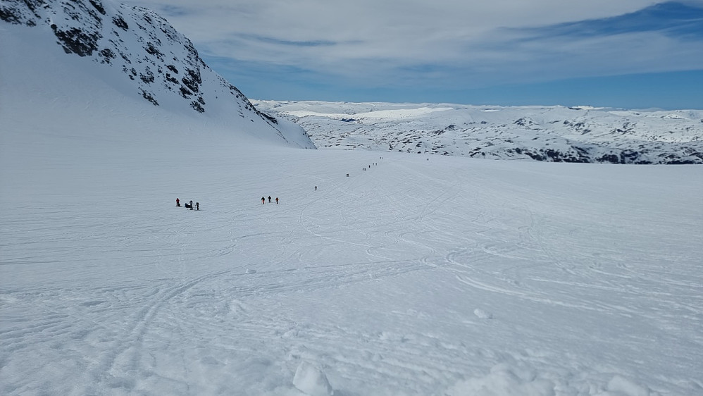 Fra skaret og tilbake ned breen