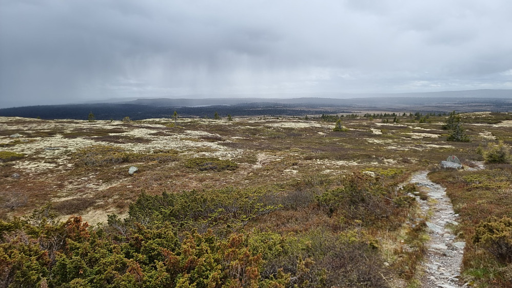 Det kom en regnskur på returen, men den passerte fort