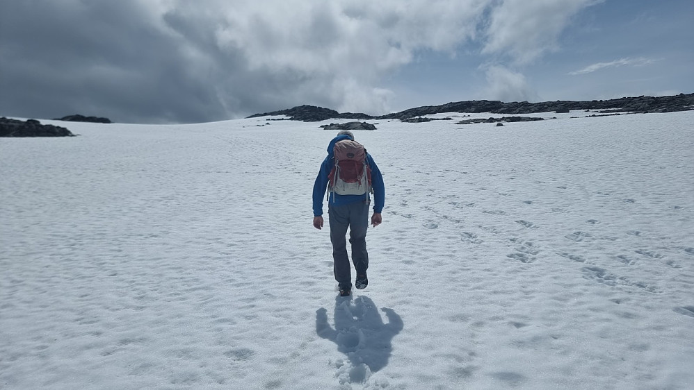 Oppe på fjellet var det mye snø