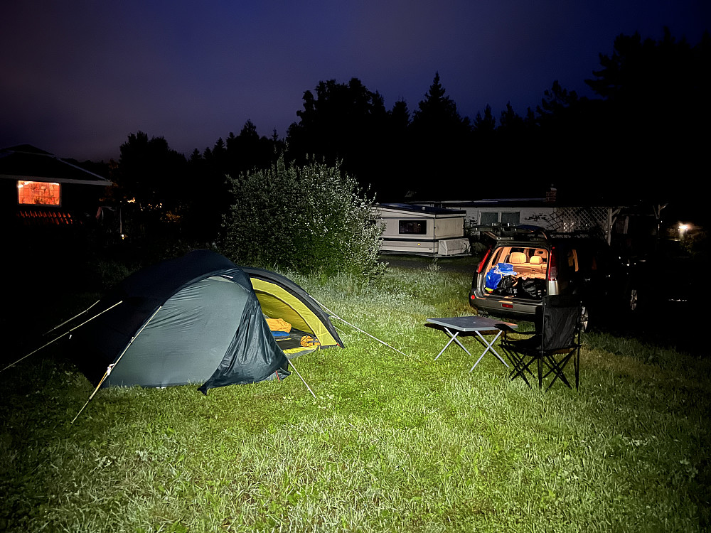 Har funnet meg til rette på Bakkesand camping ved Ytre Enebakk