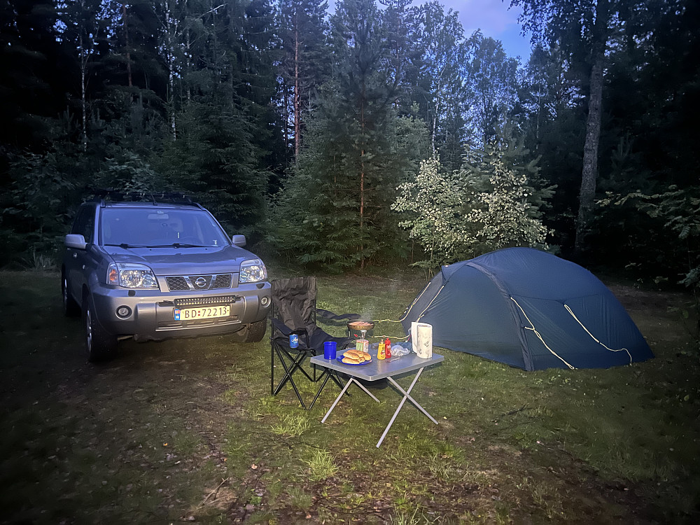 Kveldsstemning på Bådstangen camping litt utenfor Sarpsborg