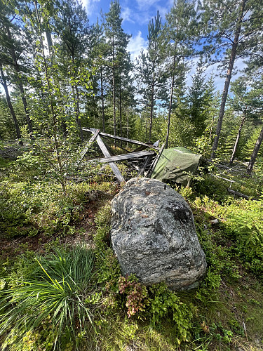Toppunktet på Geiteryggen. Det gamle fugletitter-tårnet har sett sine bedre dager