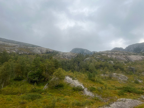 Tilbakeblikk mot nedstigningen fra Horga