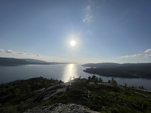 Nydelig solnedgang fra toppen