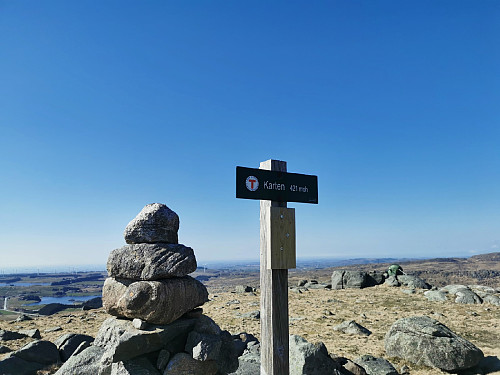Toppen av Karten, 421 moh.