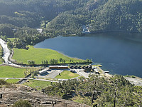 Tilbakeblikk ned mot Rullestad camping.