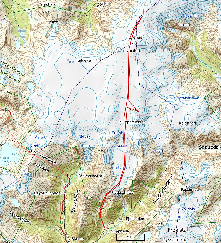 Omtrentlig rute