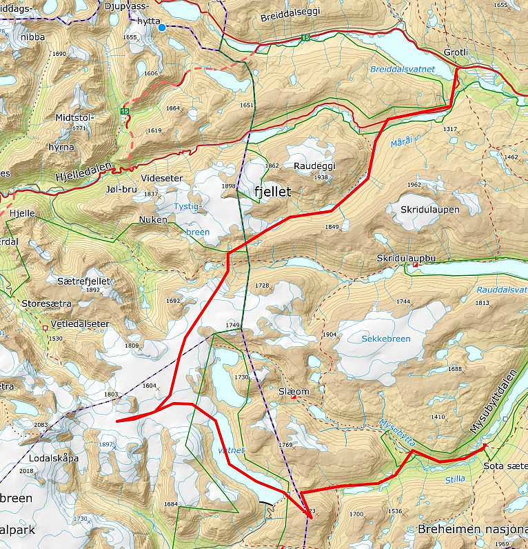 Omtrentlig rute