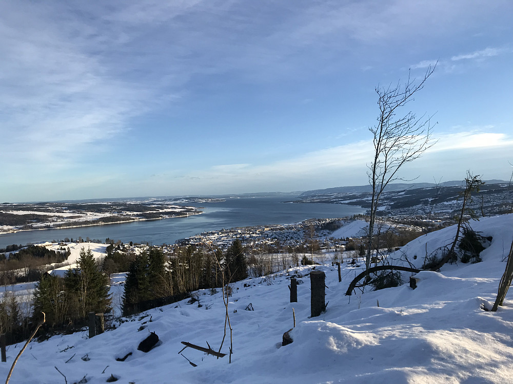 Utsikt fra Bergstoppen i dag