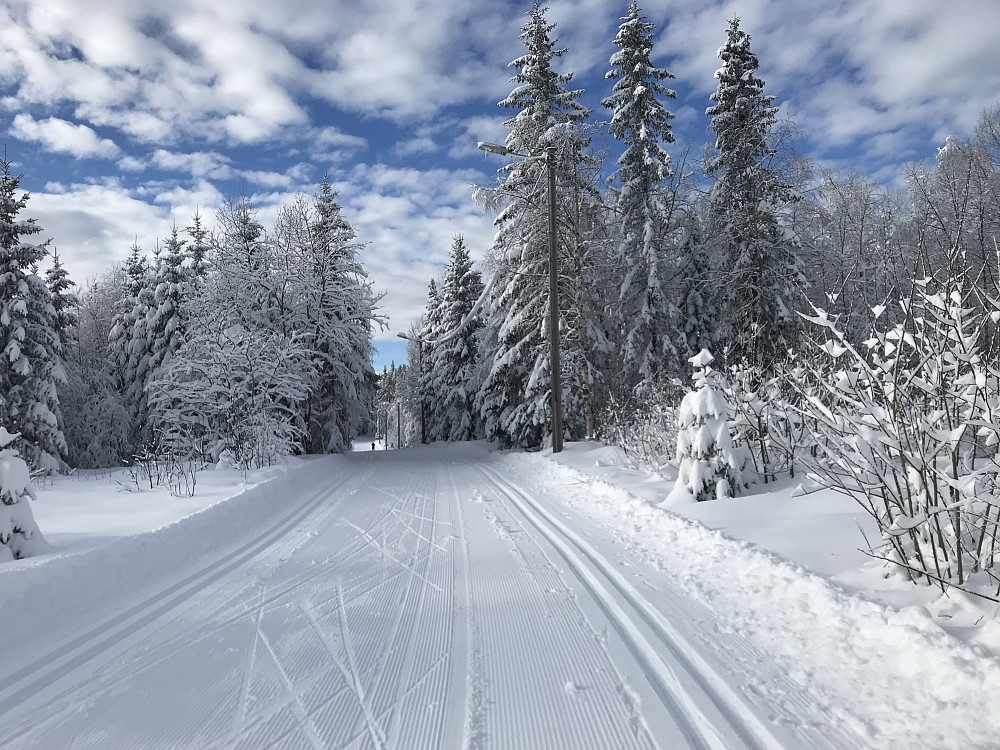 Endelig kom et skikkelig påfyll av snø, etterfulgt av sol.