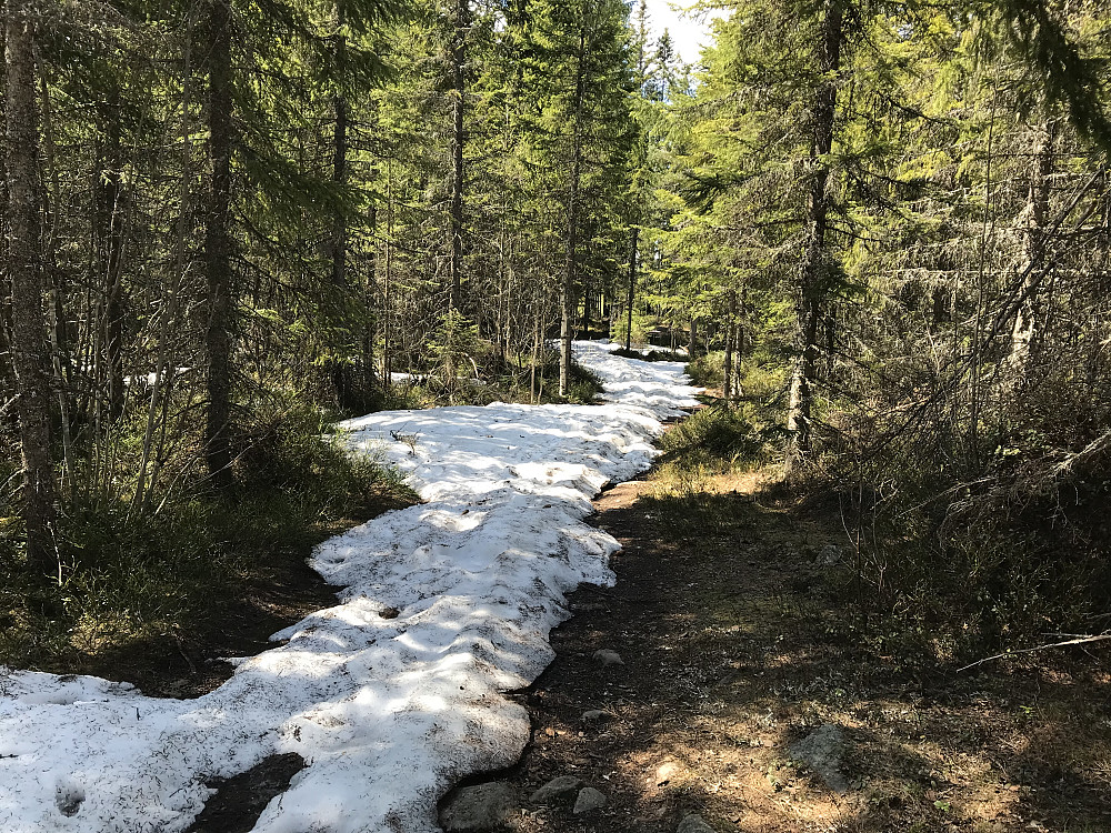 Fortsatt noen strekninger med snø/is.