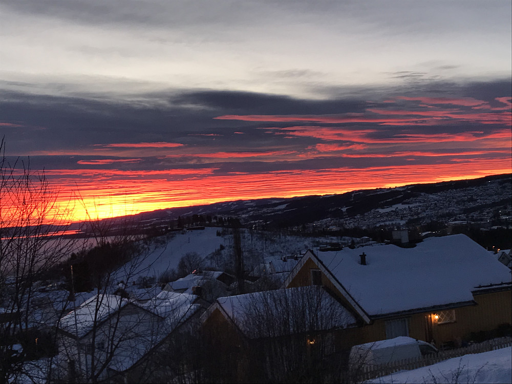 Fin morgenhimmel i dag.