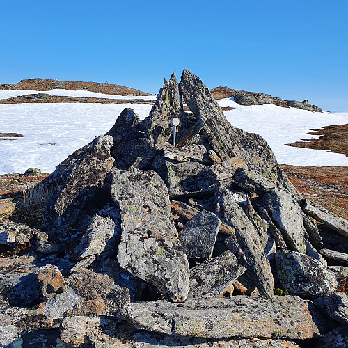 Punkt nordvest for toppen av Rensfjellet.