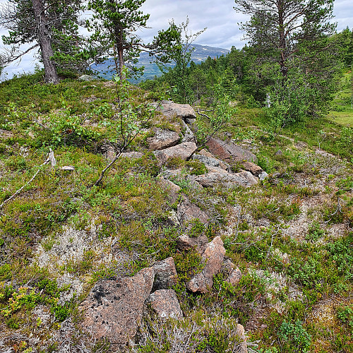 Rester av mur fra jernalderen.