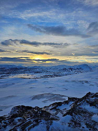 Solnedgang over Høghø.