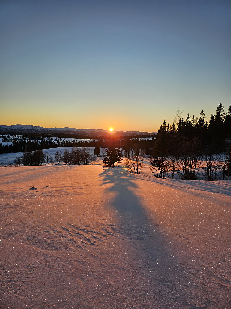 Fin solnedgang fra Melbyslettet.