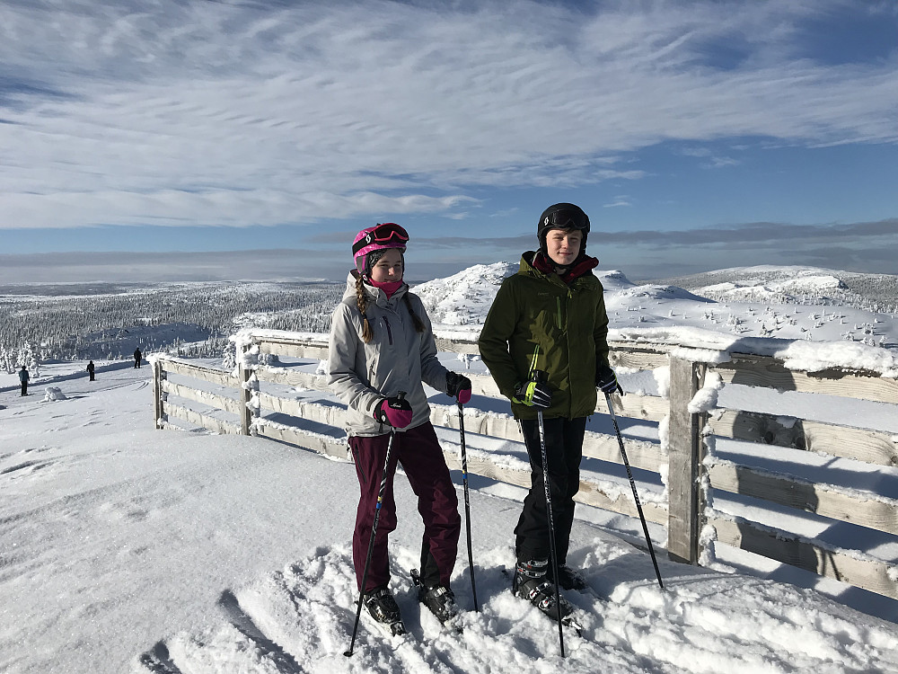 Kvitfjell vinterferien 2018, Marianne og Morten da 14 år