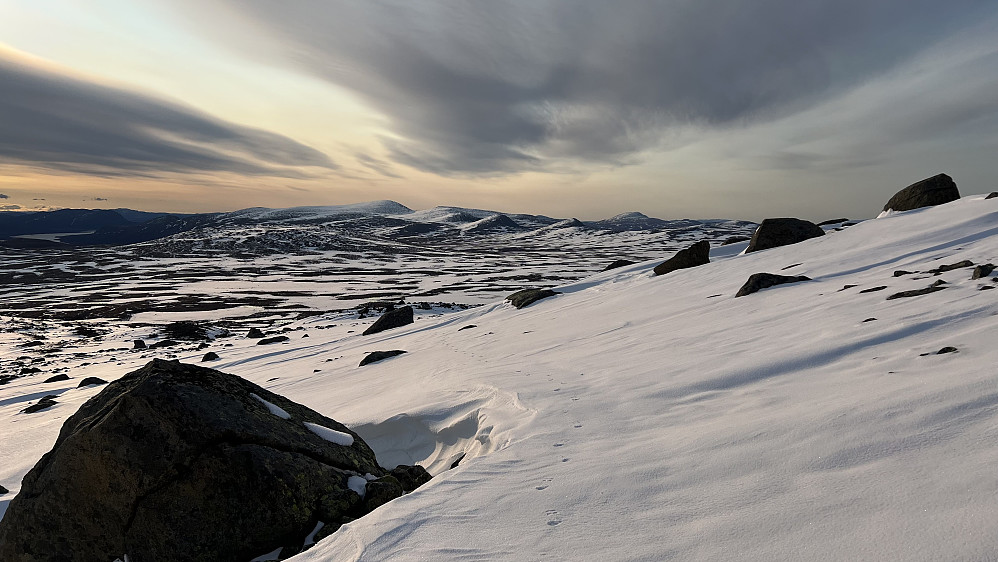 Skaren bar over og opp fra Valdresflye