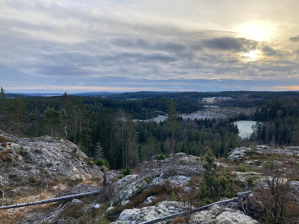 Utsikt fra toppområdet på Svinåsen.