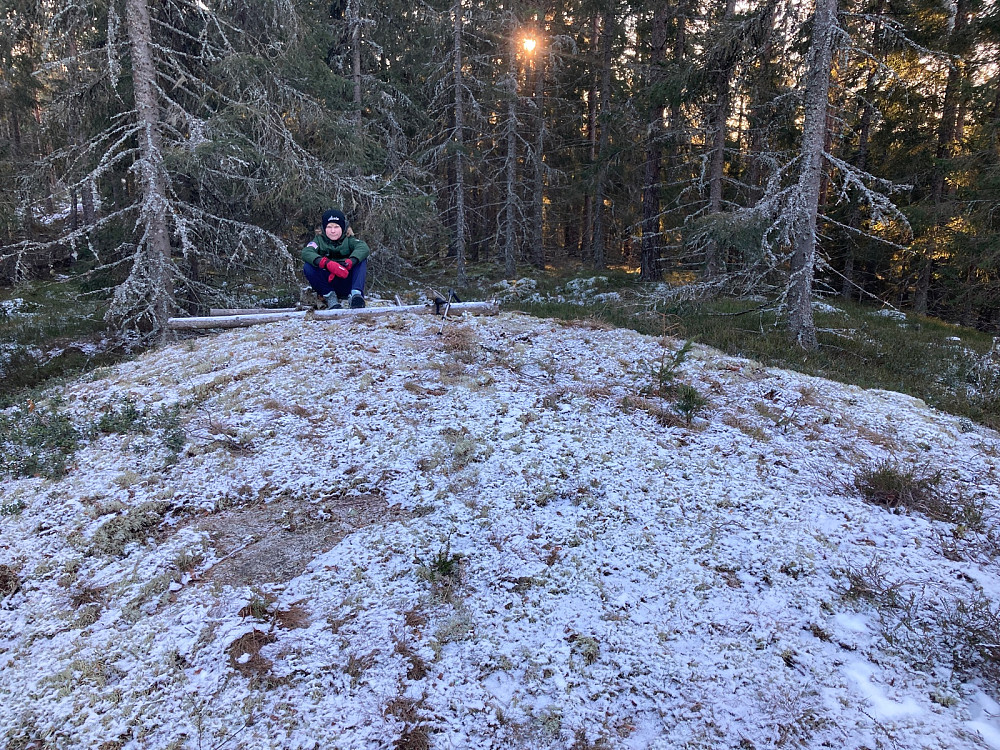 Vegard på toppen av Storåsen.