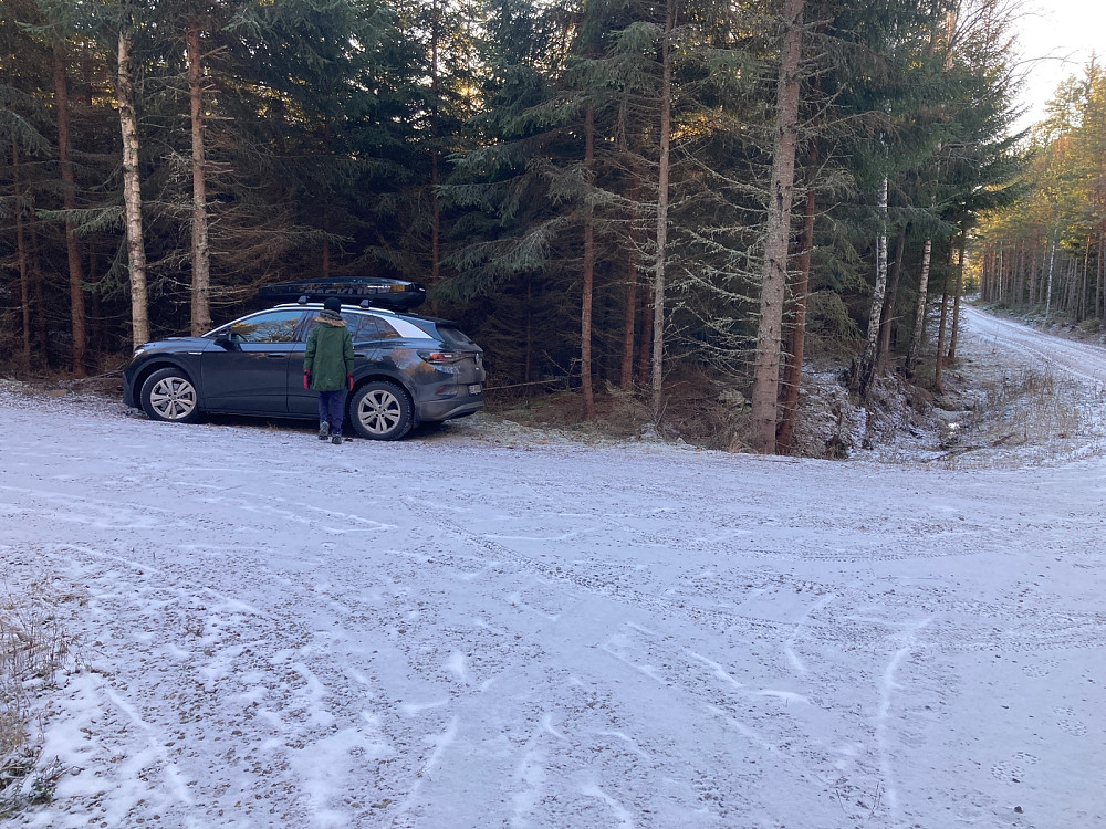 I dette veikrysset er det fint å parkere.