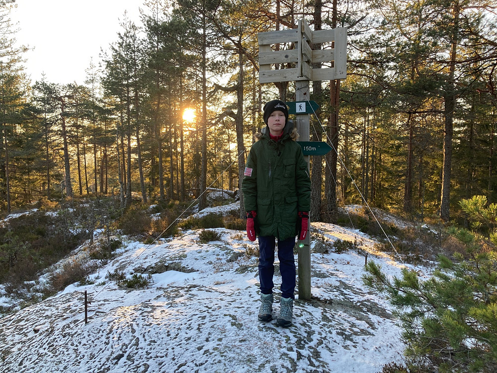 Vegard på toppen.