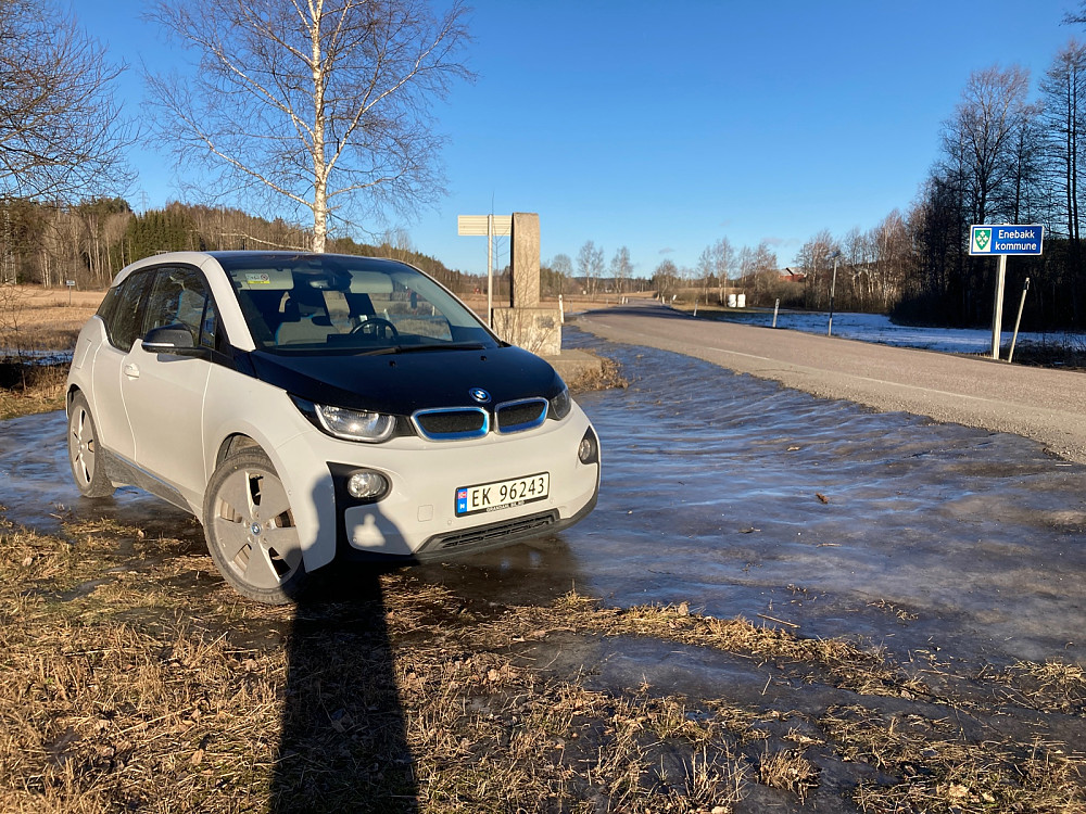 Parkerte lånebilen i Indre Østfold kommune og gikk på tur i Enebakk kommune.
