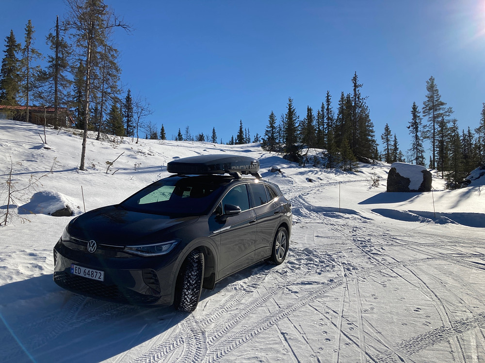 Parkerte på en snuplass.
