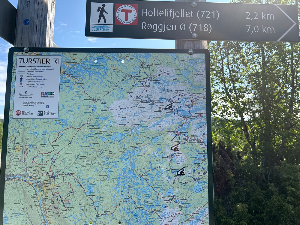 Fint turkart i starten av turen.