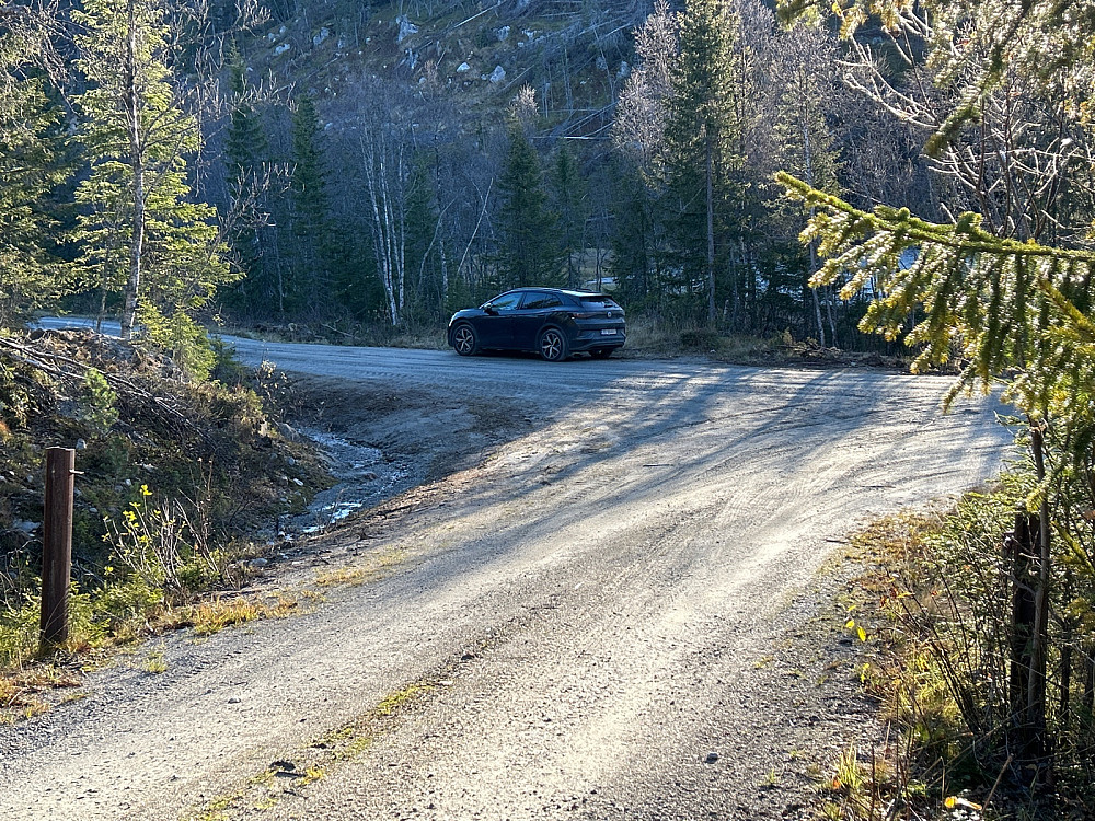 Parkering på Skurven p-lomme.
