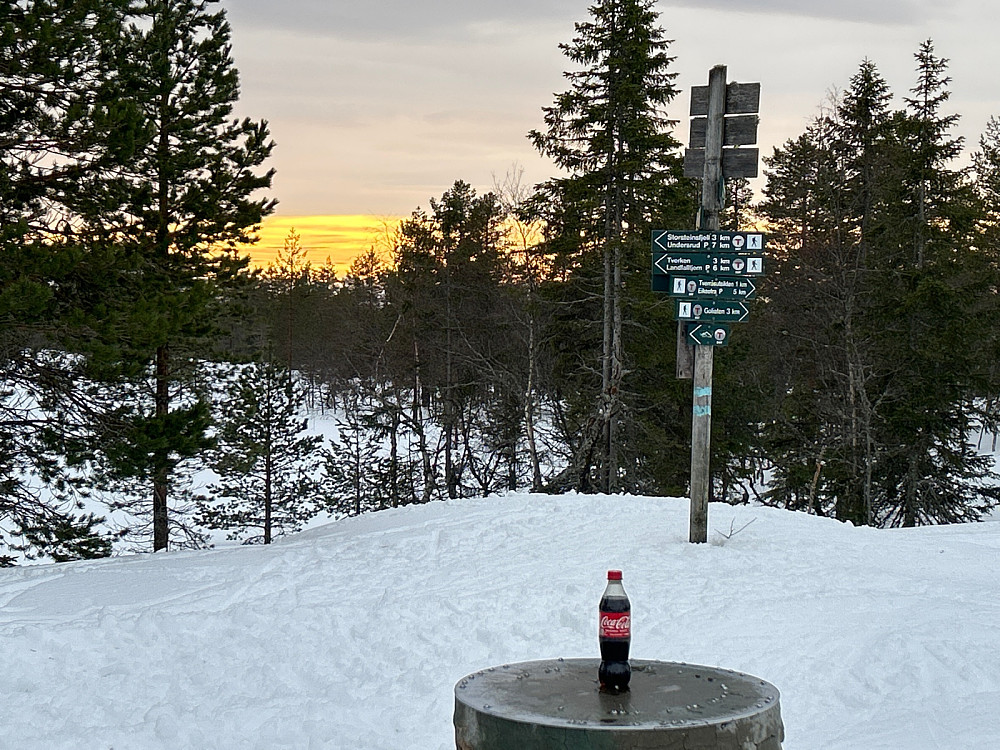 Cola var belønningen for å ha kommet opp på Skimten.