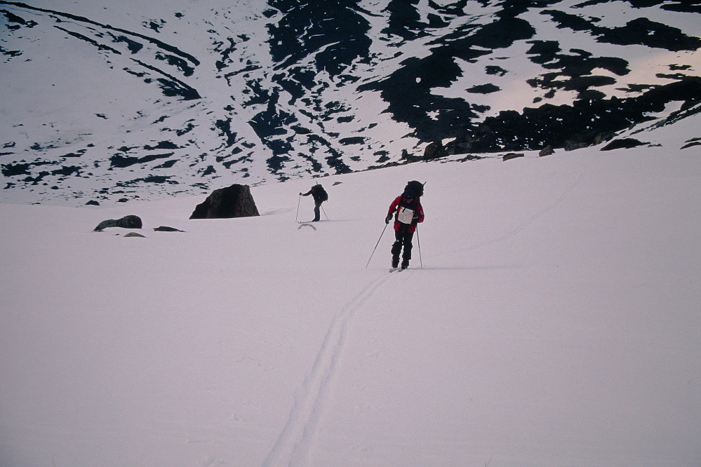 Litt seig bakke dette, og jeg tror det er før vi kommer inn på Fornesbreen.