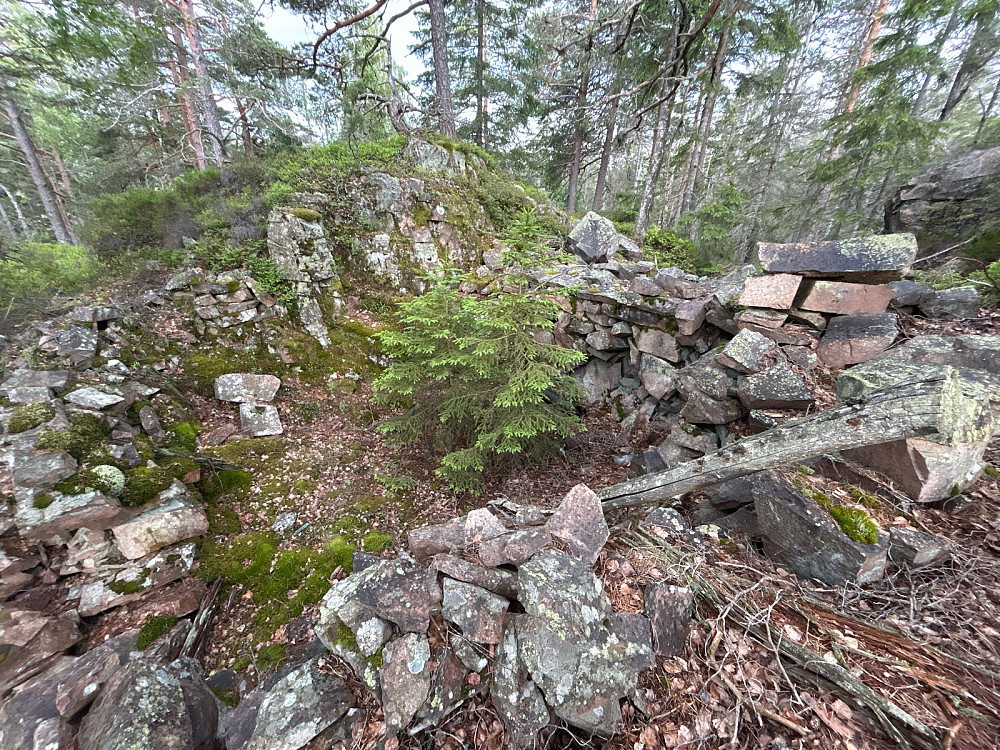 Gammel seter? Litt før toppen av Vassåsen