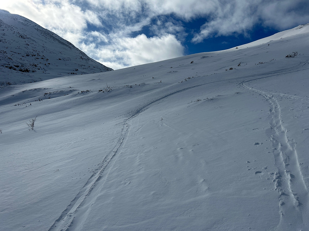 Fin bakke for rando på det bratteste opp mot Bjøbergdalen.