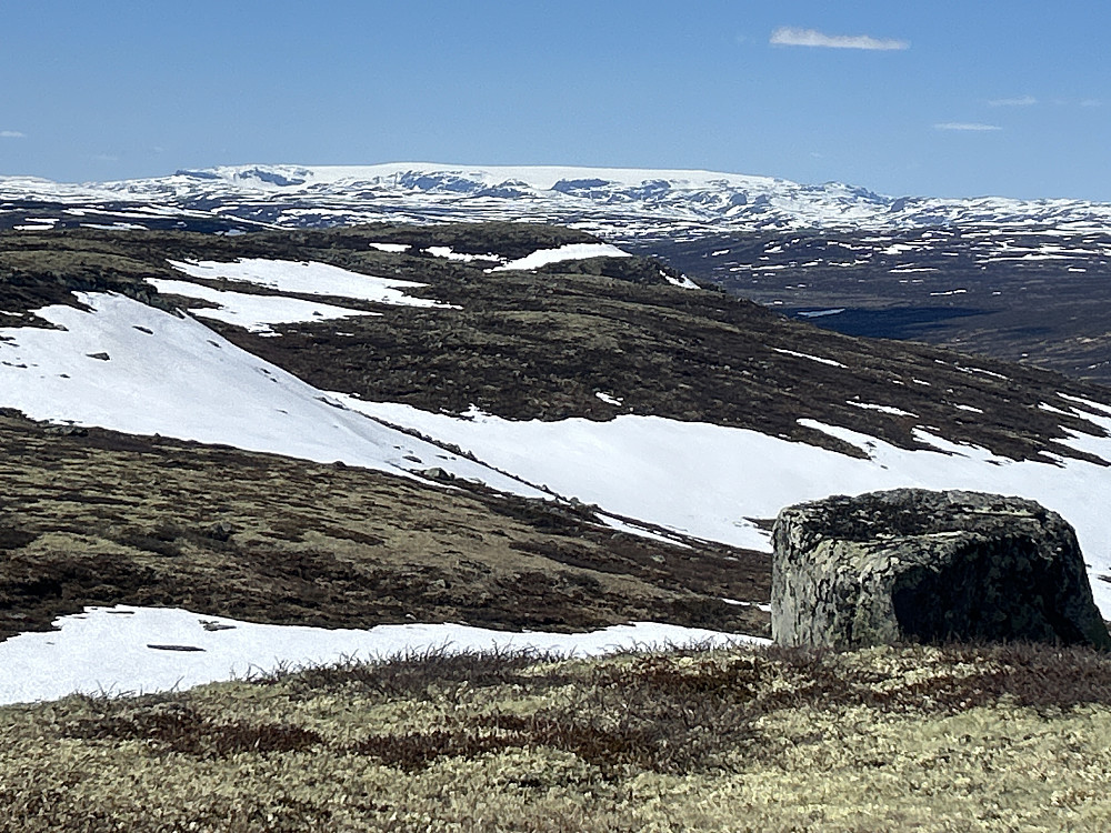 Hardangerjøkulen sett fra Heinberget.