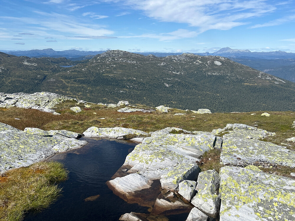 Og Gaustatoppen sin profil er enkel å få øye på.
