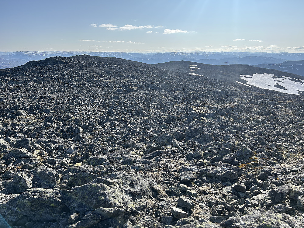 Ganske flatt topparti på Skurvefjell.
