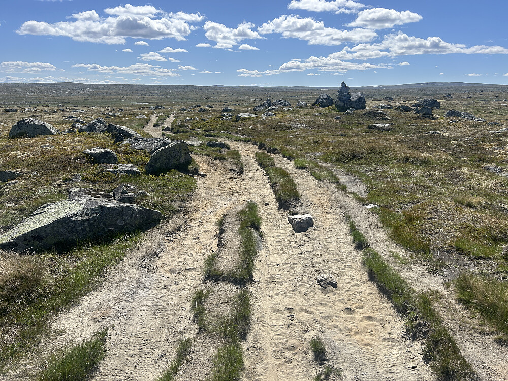 Lettgått terreng like etter turstart innover Hardangervidda.